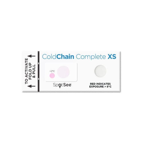 Étiquette de surveillance temps-température - Complete XS - SpotSee - autocollante / pour produits chimiques / pour produits alimentaires