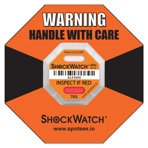 Tag pour la détection de choc et basculement - ShockWatch® - SpotSee - RFID / UHF / pour applications aérospatiales