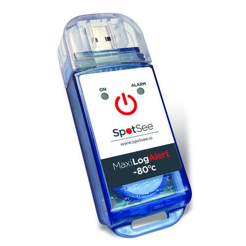 Data logger à usage unique - MaxiLog - SpotSee - de température / USB / pour applications pharmaceutiques