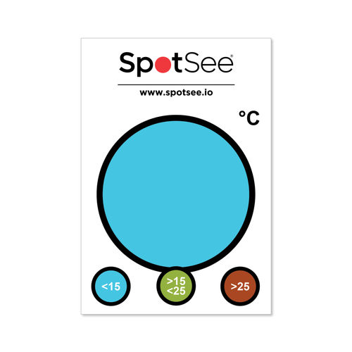 Indicateur de température - SpotCheck - SpotSee - étiquette / réversible / pour chaîne du froid
