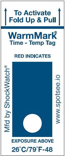Étiquette d'expédition - WarmMark - SpotSee - adhésive / pour produits chimiques / pour produits pharmaceutiques