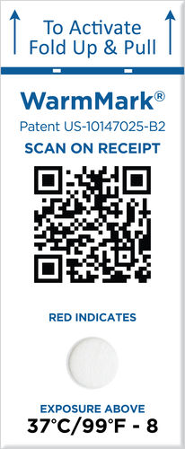 Étiquette de sécurité - WarmMark QR - SpotSee - d'expédition / adhésive / pour produits chimiques