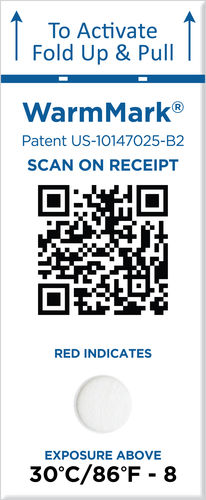 Étiquette d'expédition - WarmMark QR - SpotSee - adhésive / pour produits chimiques / pour composants électroniques