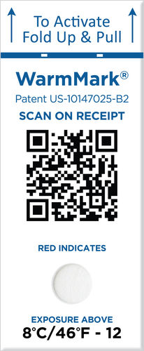 Étiquette de sécurité - WarmMark QR - SpotSee - d'expédition / adhésive / pour produits chimiques