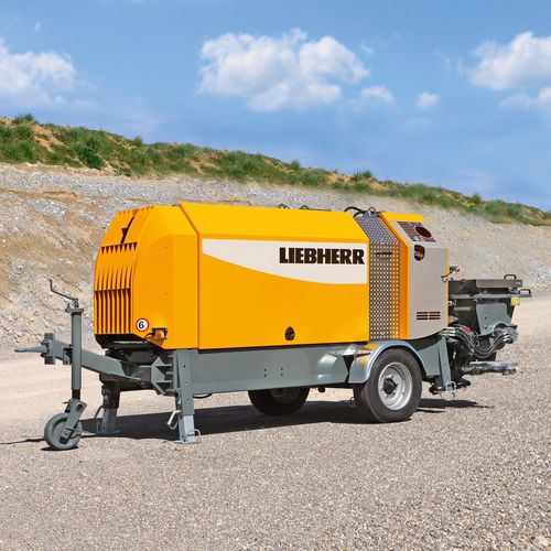 Pompe à béton montée sur remorque - 80 DH - Liebherr Mischtechnik - pour chantier / diesel / à piston