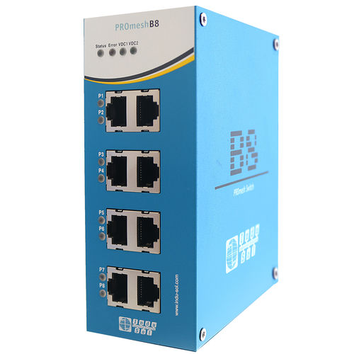 Commutateur Ethernet industriel - PROmesh B8 - Indu-Sol GmbH - administrable / 8 ports / EtherNet/IP
