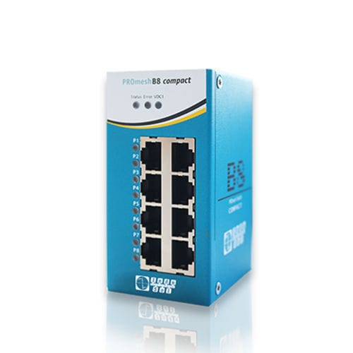 Commutateur Ethernet compact - PROmesh B8 compact - Indu-Sol GmbH - administrable / 8 ports / sur rail DIN
