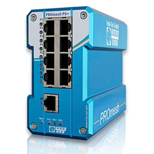 Commutateur Ethernet pour automatismes industriels - PROmesh P9+ - Indu-Sol GmbH - administrable / 9 ports / EtherNet/IP