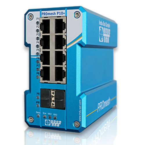 Commutateur Ethernet avancé - PROmesh P10+ - Indu-Sol GmbH - administrable / 10 ports / EtherNet/IP