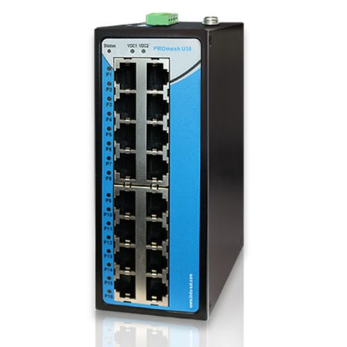 Commutateur Ethernet non administrable - PROmesh U16 - Indu-Sol GmbH - 16 ports / ProfiNet / sur rail DIN