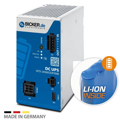 UPS 24 V - UPSI-2406R2DP1MB - Bicker Elektronik GmbH - 24 Vcc / DC / Li-ion