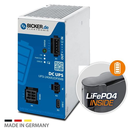 UPS DC - UPSI-2406R2DP3MB - Bicker Elektronik GmbH - 24 V / LiFePO4 / compact