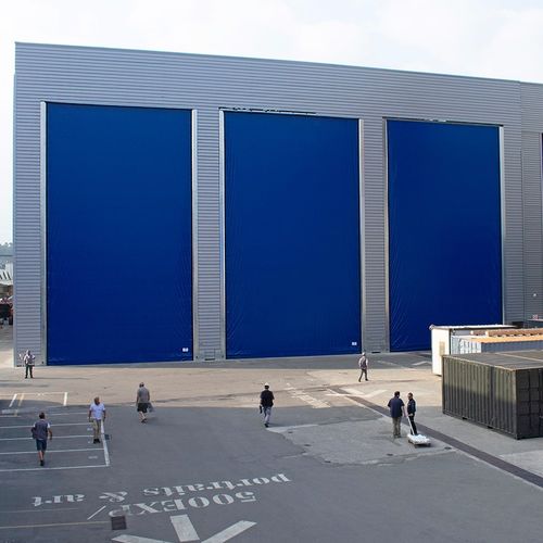 Porte à empilement - SAILDOOR® - Apostoli Daniele srl - en acier galvanisé / PVC / industrielle
