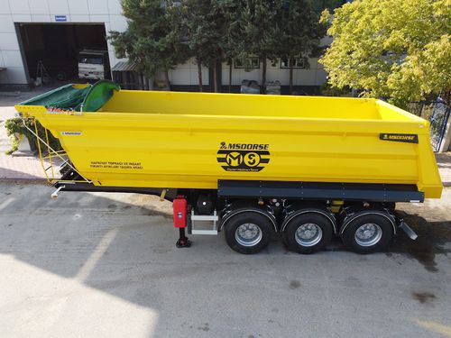 Semi-remorque porte-engin - Ms Dorse - benne / pour sable / de chantier