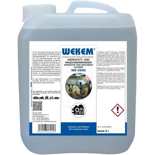 Produit de nettoyage pour machines - WS 2500 - Wekem - de métaux / pour plastique / pour caoutchouc