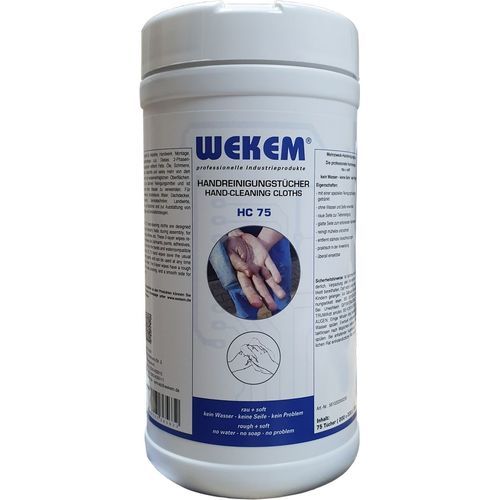 Lingette nettoyante pour les mains - HC 75 - Wekem - pour applications industrielles