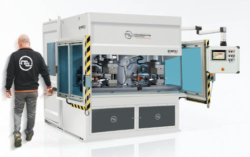 Machine de formage à deux têtes - DA series - Industrial Manufacturing Machines srl - d'extrémité de tube / de tuyau / pour métal