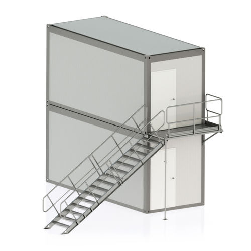 Escalier droit - TLC - d'extérieur / en aluminium / en acier