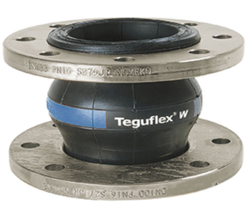 Compensateur de dilatation en caoutchouc - TEGUFLEX® W - Trelleborg Expansion Joints - rond / à bride / pour milieu abrasif