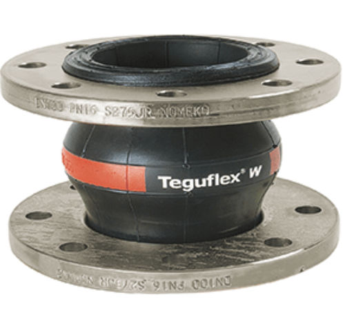 Compensateur de dilatation en caoutchouc - TEGUFLEX® W - Trelleborg Expansion Joints - rond / à bride / pour l'eau