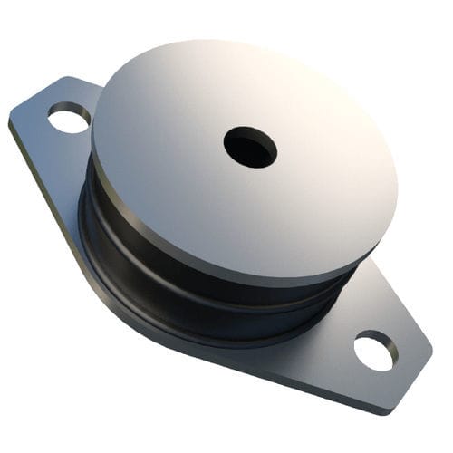 Support antivibratoire cylindrique - SAW series - Trelleborg Antivibration Solutions - en métal / en caoutchouc / pour moteur