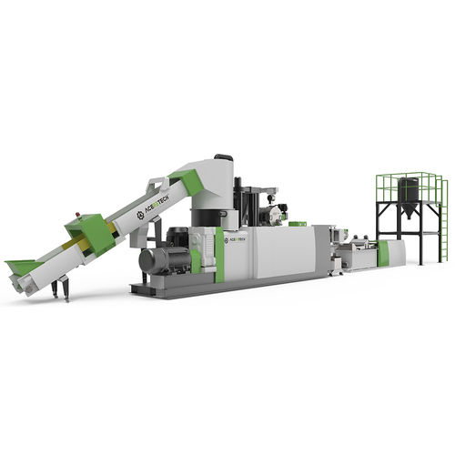 Ligne d'extrusion compacte - ACS-PRO - Aceretech - avec refroidissement par air / de recyclage de matières plastiques / de granulation
