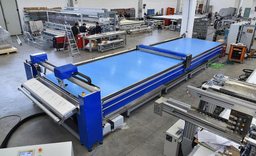 Machine de découpe à couteau - SM-400-TA - SolarEdge Automation Machines S.p.A. - pour PVC / de panneaux / contrôlée par PLC