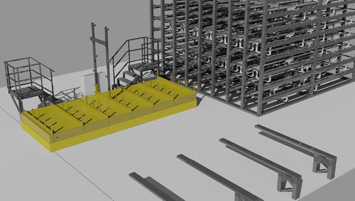 Véhicule guidé par rail de manutention - Upmoviom Storage Systems - de transfert / de chargement / pour entrepôt