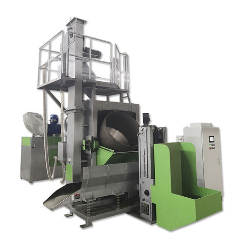 Grenailleuse de précontrainte à tambour rotatif - TBTS150 - Tongbao Surface Processing Equipment - à turbine / pour ressorts / pour pièces en plastique