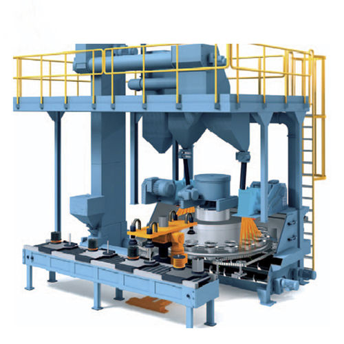 Grenailleuse à table tournante - TB-MT1419 - Tongbao Surface Processing Equipment - à turbine / pour jantes / pour nettoyage de surface
