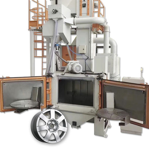 Grenailleuse à table tournante - TB-NT800-2 - Tongbao Surface Processing Equipment - à turbine / pour jantes / de moulage