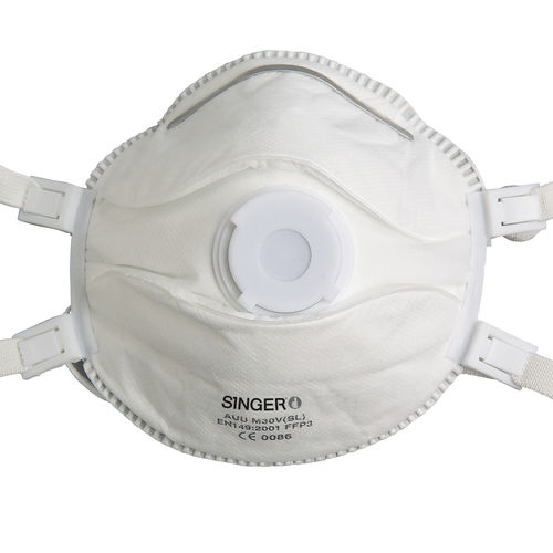 Masque de protection jetable - AUUM30VSL - SINGER Frères - FFP3 / demi-masque / blanc