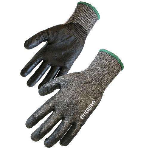 Gant de protection de manutention - PHS600 - SINGER Frères - industriel / anticoupure / enduit polyuréthane