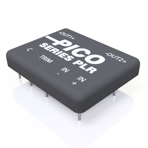 Convertisseur DC/DC régulé - PLR Series - Pico Electronics - plage de tension d'entrée 2:1 / plage de tension d'entrée 3:1 / isolé