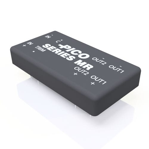Convertisseur DC/DC régulé - MR Series - Pico Electronics - plage de tension d'entrée 2:1 / plage de tension d'entrée 3:1 / isolé