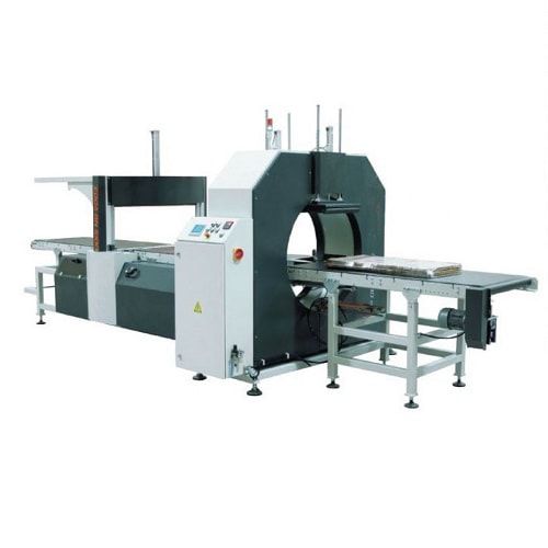 Banderoleuse orbitale - E500 - Shanghai Fhope machinery co.,ltd - automatique / à film étirable / avec convoyeur
