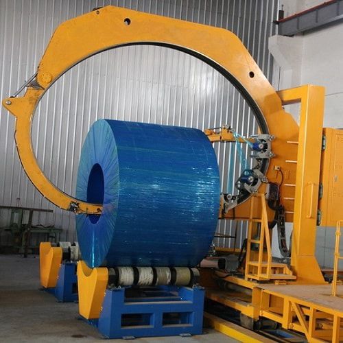 Banderoleuse orbitale - Shanghai Fhope machinery co.,ltd - automatique / de bobine / à film étirable