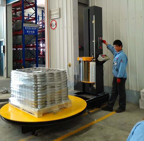 Banderoleuse à plateau tournant - A500 - Shanghai Fhope machinery co.,ltd - semi-automatique / de palettes