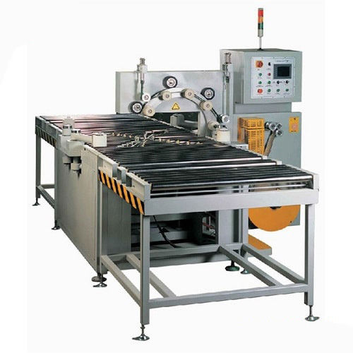 Banderoleuse avec couronne tournante - FPC-300 - Shanghai Fhope machinery co.,ltd - automatique / de bobine / avec convoyeur