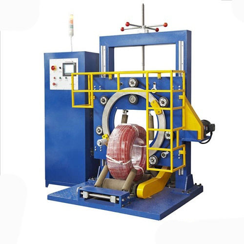 Banderoleuse avec couronne tournante - FPH-400 - Shanghai Fhope machinery co.,ltd - verticale / automatique / pour tubes annelés