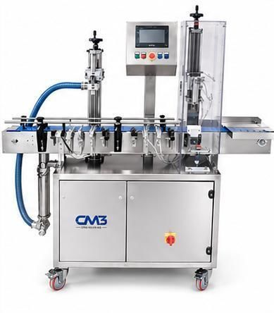 Remplisseuse capsuleuse automatique - START LINE - CM3 ENGINEERING SRL - pour liquide visqueux / industrielle