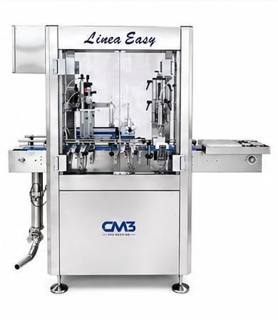 Remplisseuse capsuleuse semi-automatique - EASY LINE basic version - CM3 ENGINEERING SRL - pour liquides / monobloc / industrielle