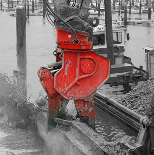 Cisaille de démolition hydraulique - RDC series  - Rotar - combinée / pour engin de chantier / pour bâtiment