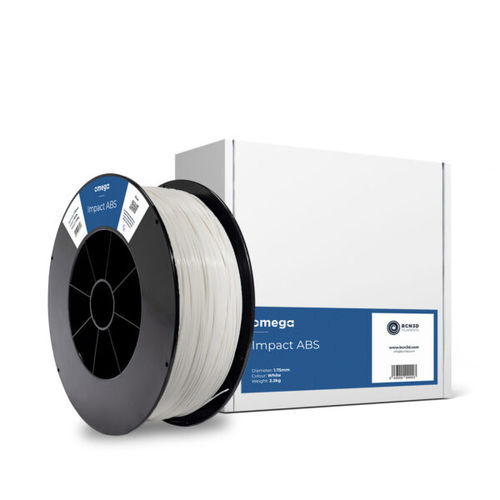 Filament ABS pour imprimante 3D - Omega - bcn3d - 1,75 mm / blanc / résistant aux chocs