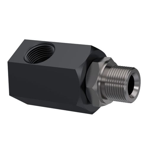 Raccord hydraulique - F090-T1 - ROTOTECH MAKİNA SAN. VE DIŞ TİC. LTD. ŞTİ. - fileté / coudé à 90° / en acier au carbone