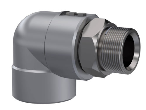 Raccord hydraulique - F090-T2 - ROTOTECH MAKİNA SAN. VE DIŞ TİC. LTD. ŞTİ. - fileté / coudé à 90° / en acier au carbone