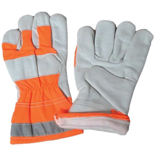 Gant de sécurité de travail - DELL-2232 - SS DAASTNA EXPORTS LLP - de protection mécanique / en peau de vache / en polyester