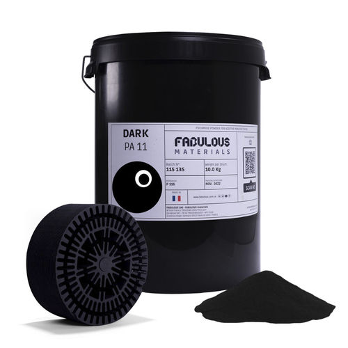 Poudre pour imprimante 3D SLS - DARK PA11 black - FABULOUS - nylon / PA / anti-abrasion