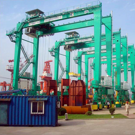 Portique sur pneus - DALIAN HUARUI HEAVY INDUSTRY GROUP CO.,LTD. - pour applications marines / pour container