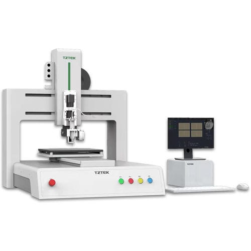 Machine d'application de colle compacte - Vela 03X series  - TZTEK Technology Co.,ltd - avec système d'inspection / de bureau / pour l'industrie électronique